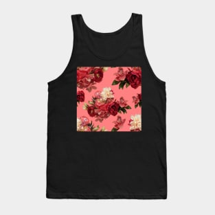 Just Flowers on Deep Blush Pink Tank Top